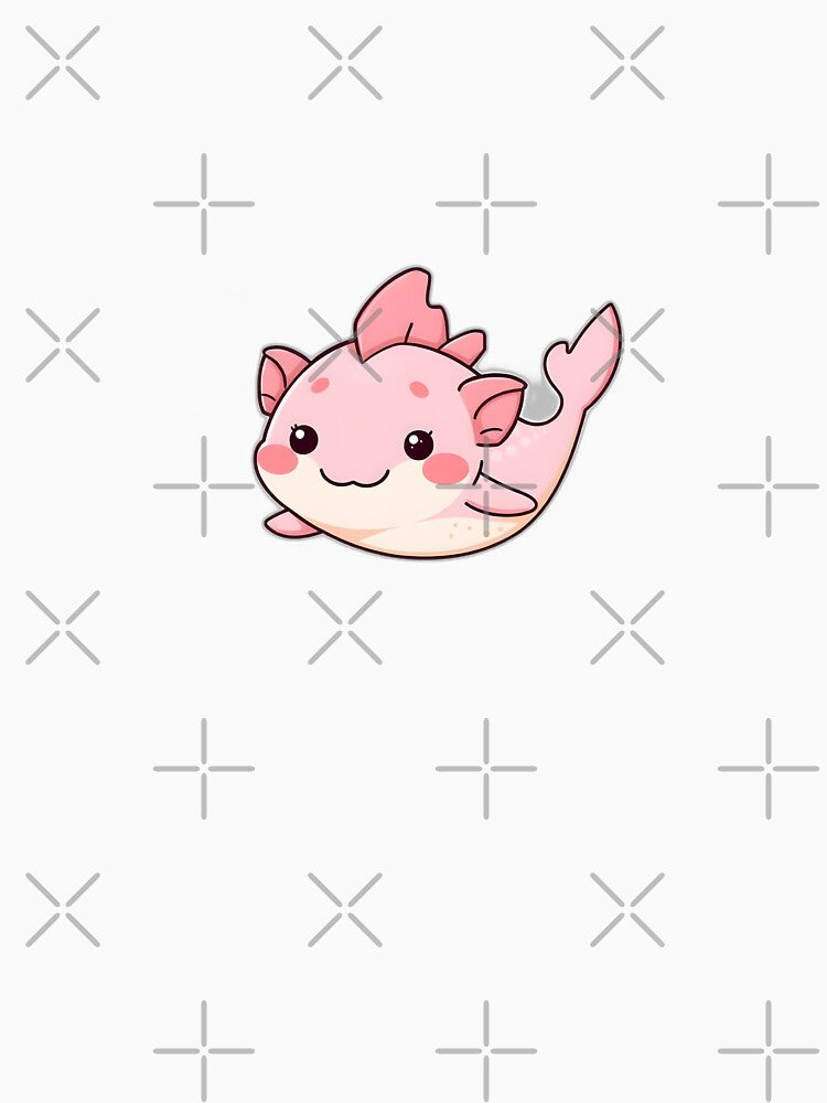 Happy Pink Axolotl Waves by chaturbart