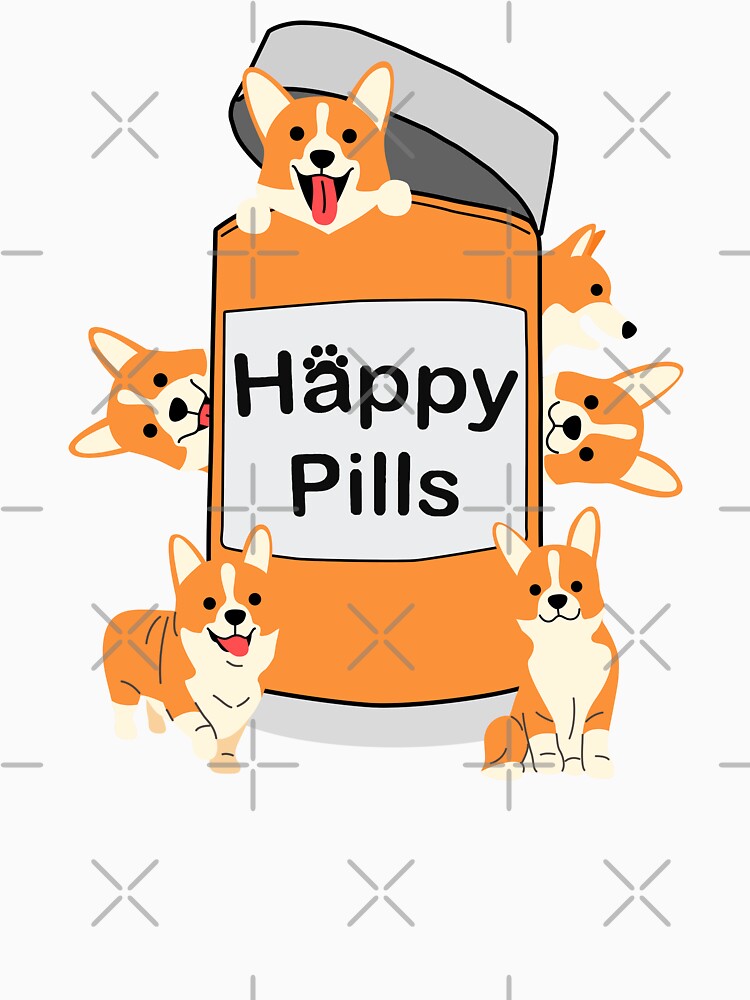 Happy Pills Corgi by DogGarden