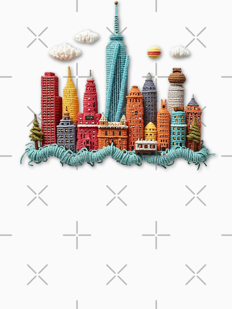 Yarnscape – Faux Yarn Crocheted City Skyline by Festive Bug