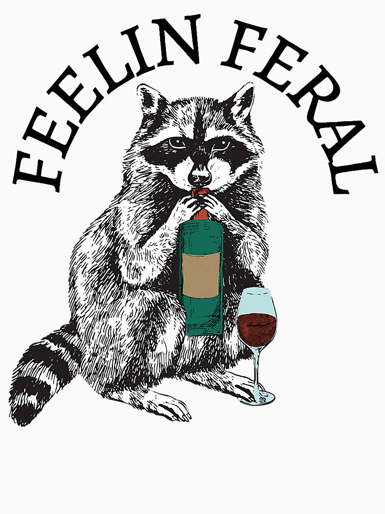 Feeling Feral Opossum Raccoon And Wine Feral Girl Summer by spirorinin