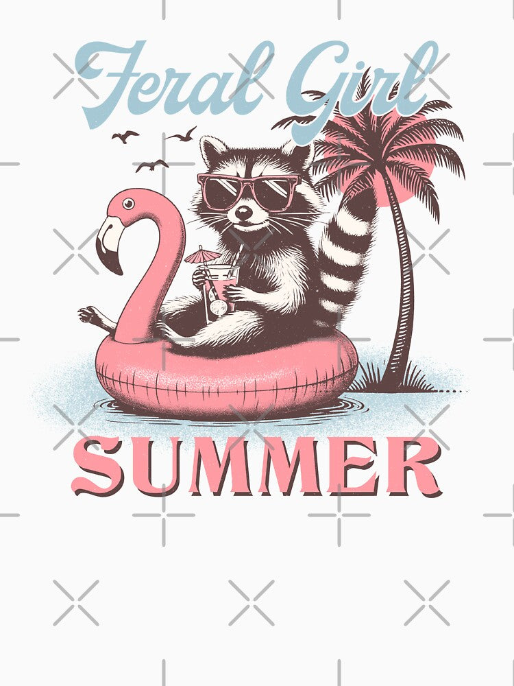 Feral girl summer raccoon by nookmerch97