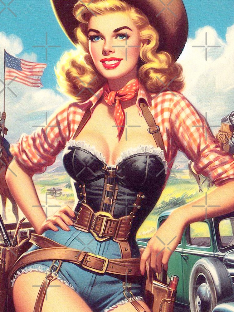 Vintage Cowgirl Pin-Up by PulpVintage