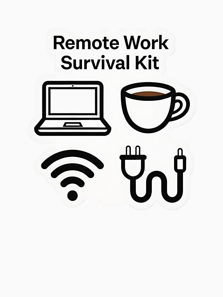 Remote Work Survival Kit Funny Work From Home Essentials by ZYNORAworld