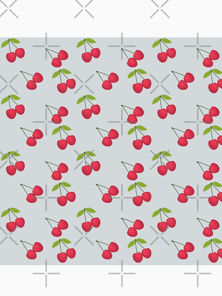 Retro Cherry Pattern _ Elegant Gray by Mimi Huang