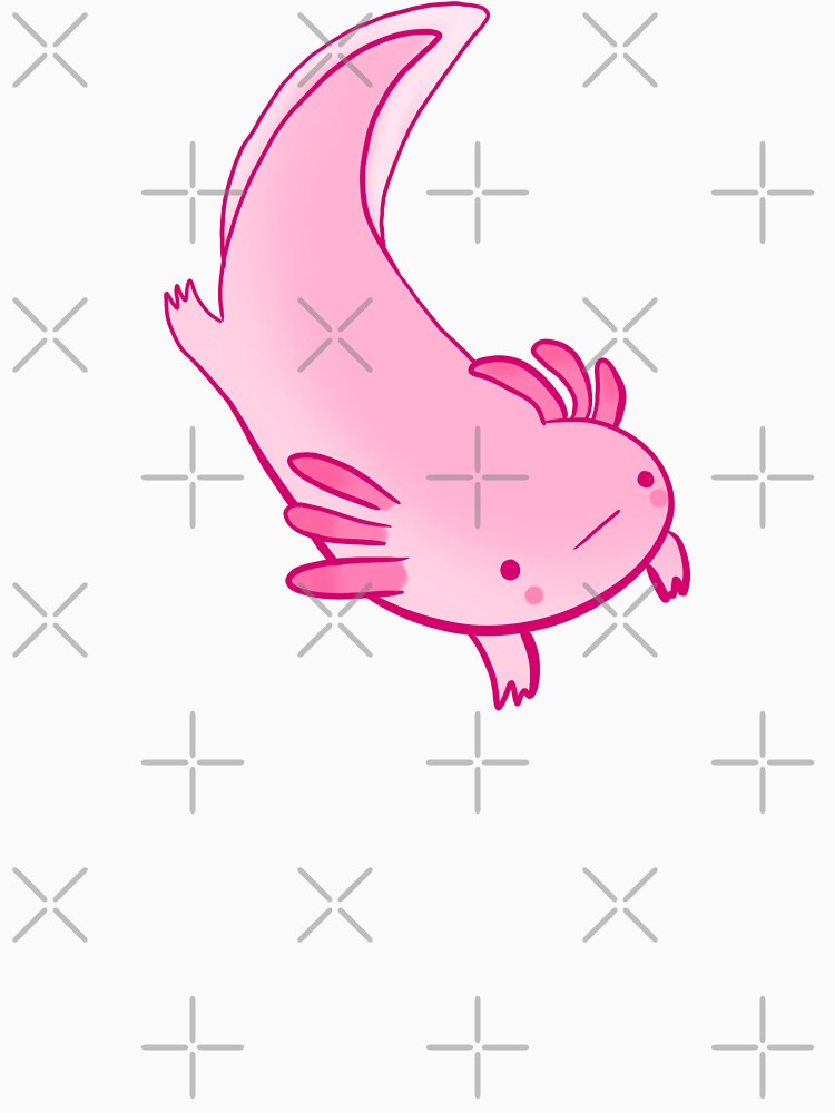 Cute happy axolotl illustration by Mayarart