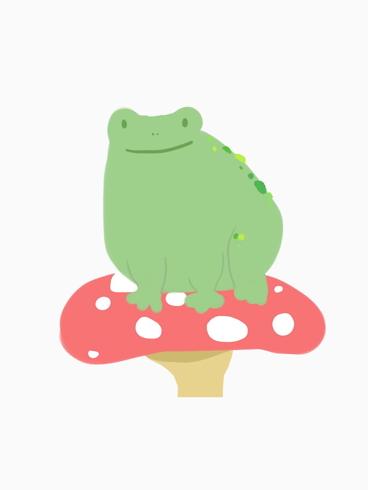 Froggy is sitting!! Frog on a mushroom. by mitavery