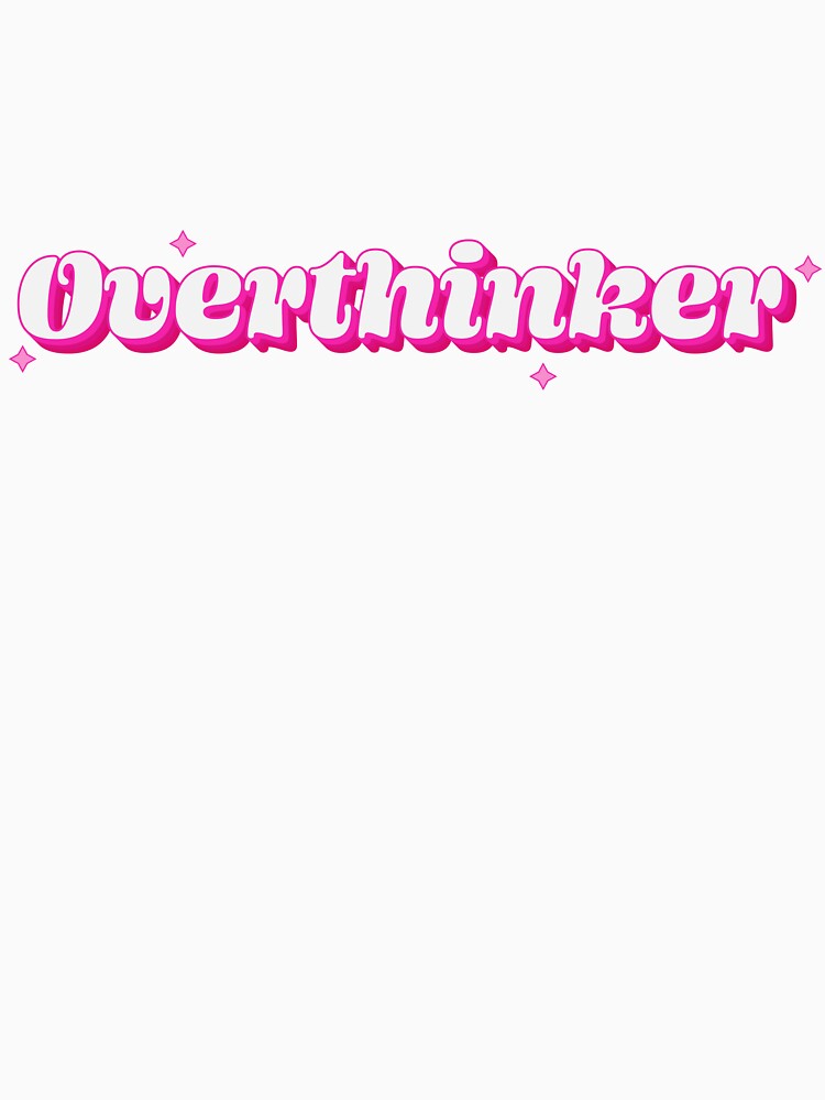 Overthinker Introvert Pink Retro Sparkle Anxiety by skullcap-prints