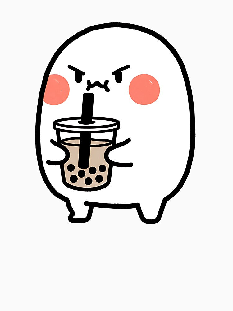 Grumpy Drinking Bubble Tea by DoodleMunch