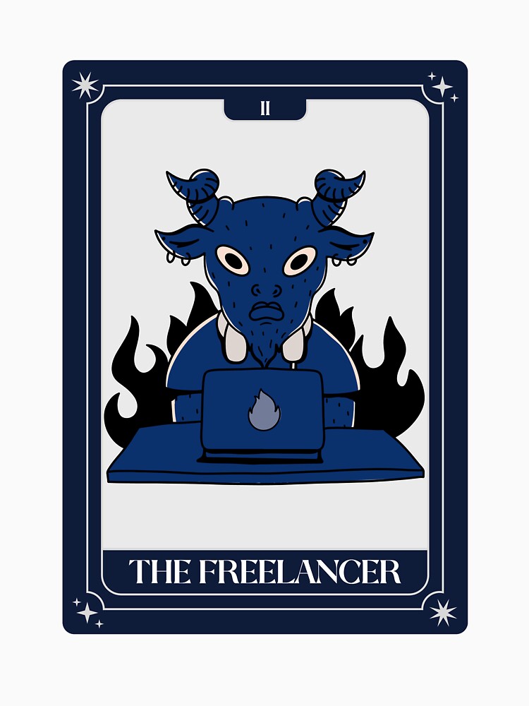 The Freelancer – Tarot Card Burnout Design by Honominu
