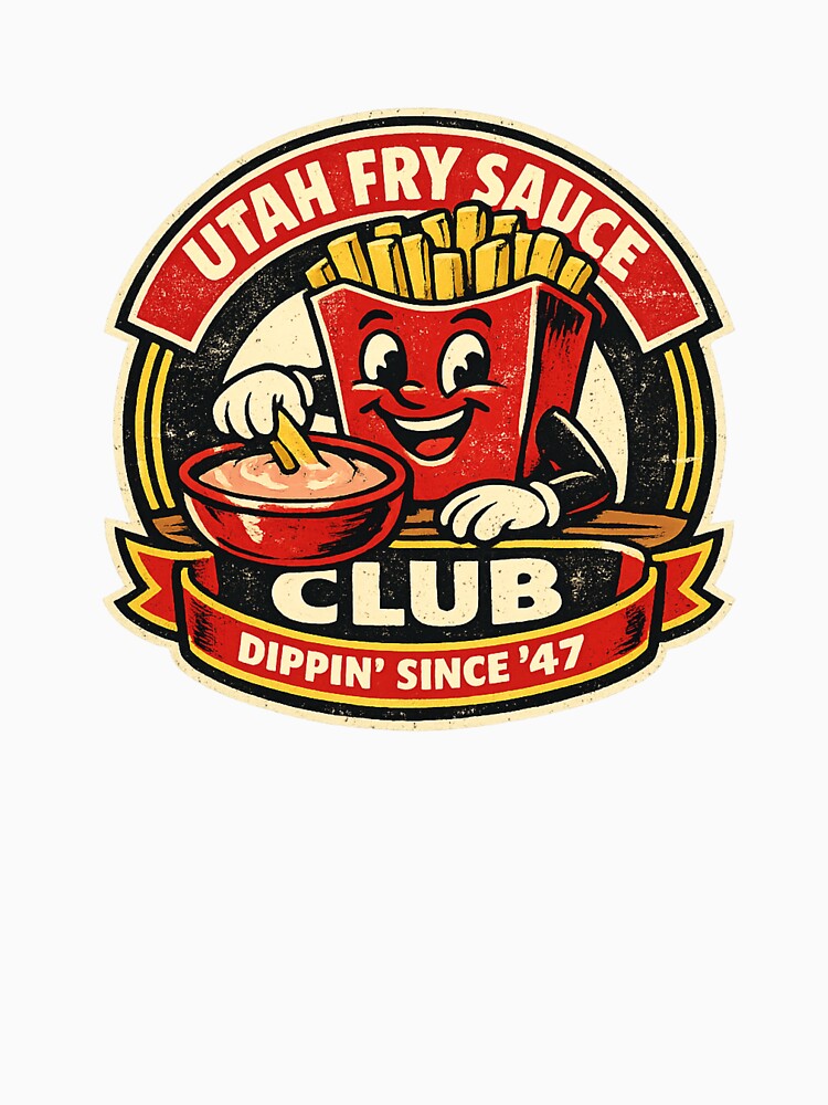 Utah Fry Sauce Club Retro Mascot by Dresut