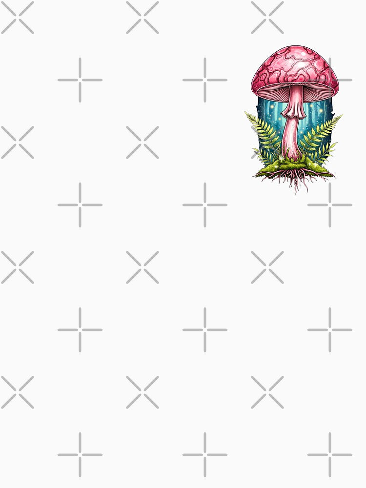 Glowing Pink Mushroom - Magical Fairy Forest Toadstool by Credisaim
