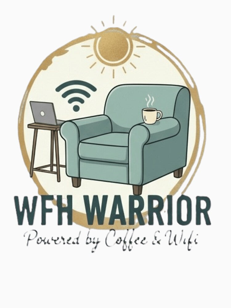 WFH Warrior Powered by Coffee & WiFi by TantrumMerch