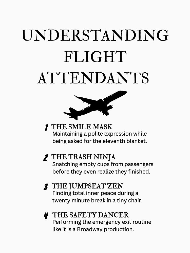 Understanding Flight Attendants Sarcastic Design by PsyFlow35