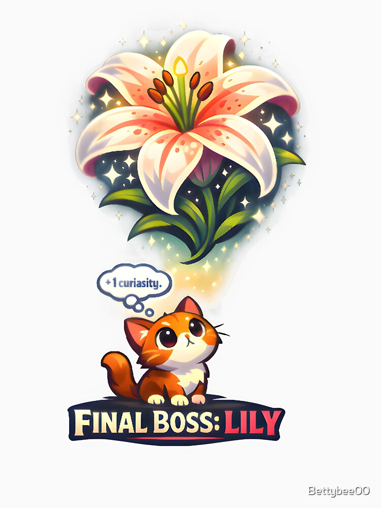 Final Boss: Lily – Toxic Plant for Cats | Funny Vet Awareness Design by Bettybee00
