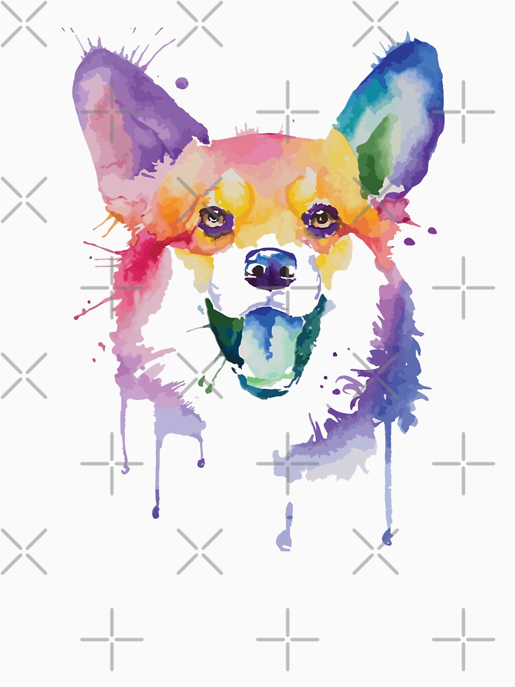 Cute Corgi Watercolor by DogGarden