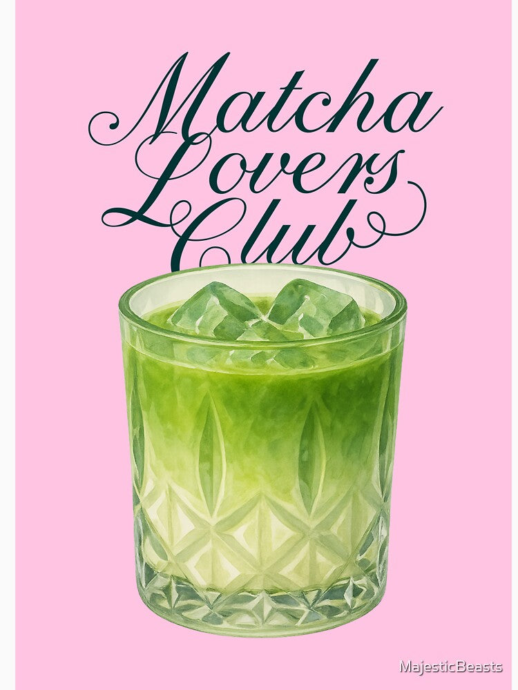 Matcha Lovers Club – Iced Green Drink Illustration by MajesticBeasts