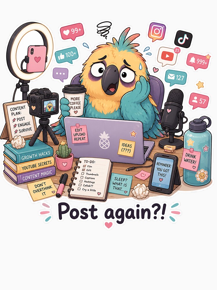 Parrot Content Creator Burnout Viral Mood by Sadia  Jannat
