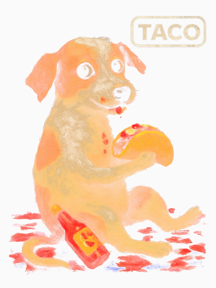 Taco Dog, Funny Food Meme, Aesthetic Animal Lover Design by SassCity