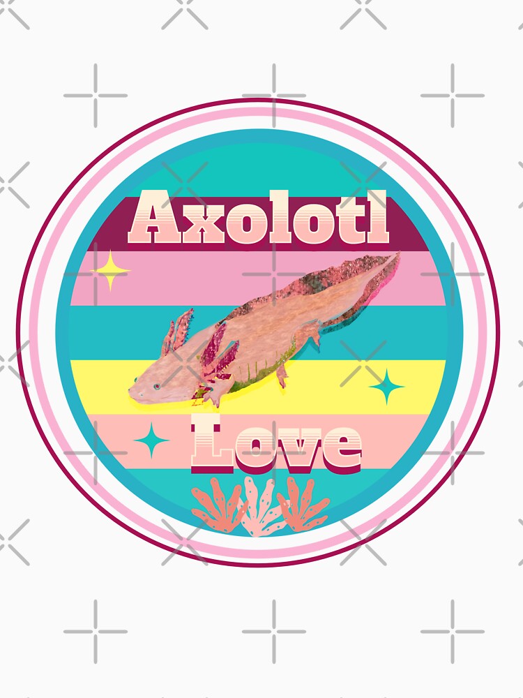 Kawaii Love Axolotl Love Swimming by ginaisarty