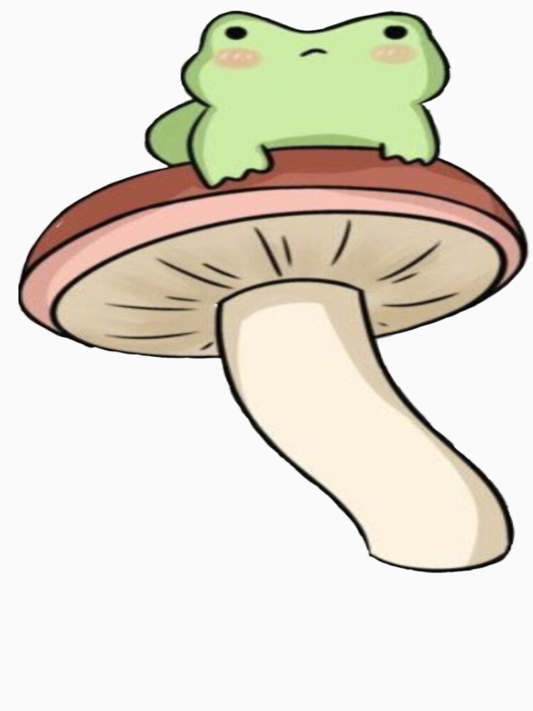 frog on a mushroom by saylucyernaga