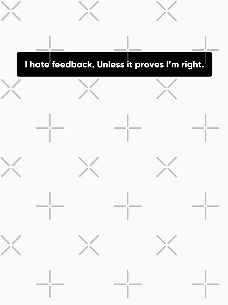 I Hate Feedback  Minimalist Black Bar Designer & Developer Quote by Artio-ArtShop
