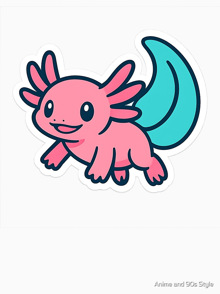 Adorable Anime Axolotl by Anime and 90s Style