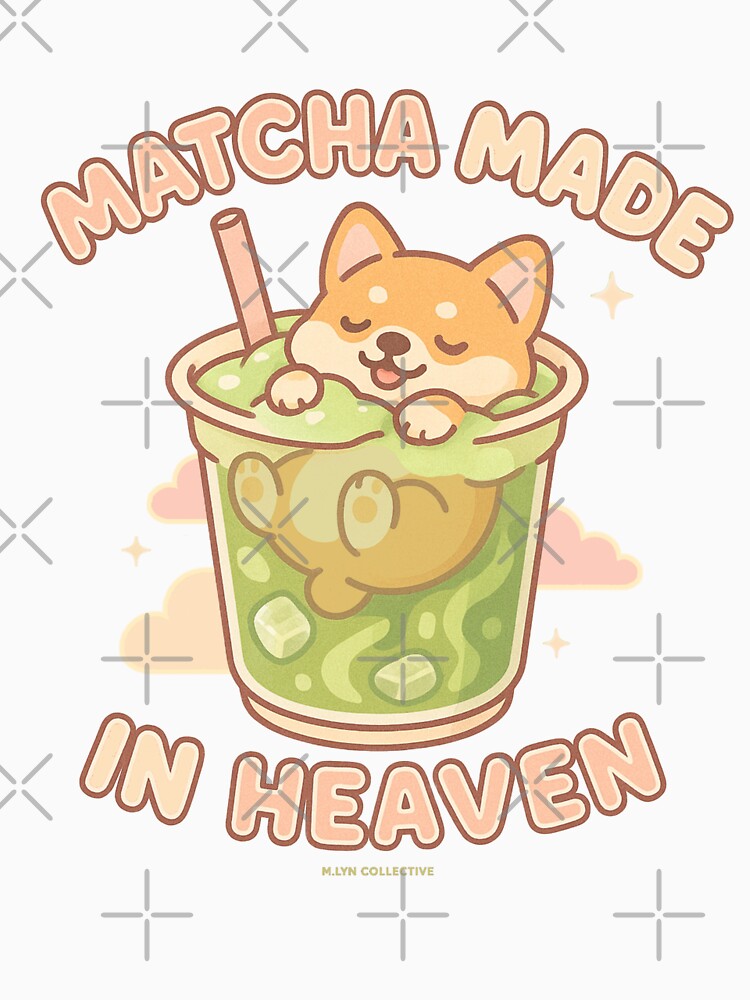 Matcha Made in Heaven – Corgi in Iced Matcha Latte by MLynCollective