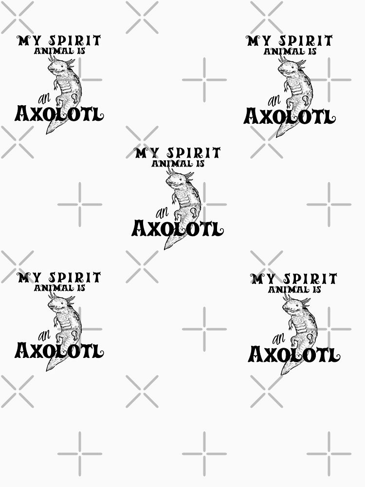My Spirit Animal is an Axolotl, Axolotl Ink, Retro Axolotl by DiensDesign