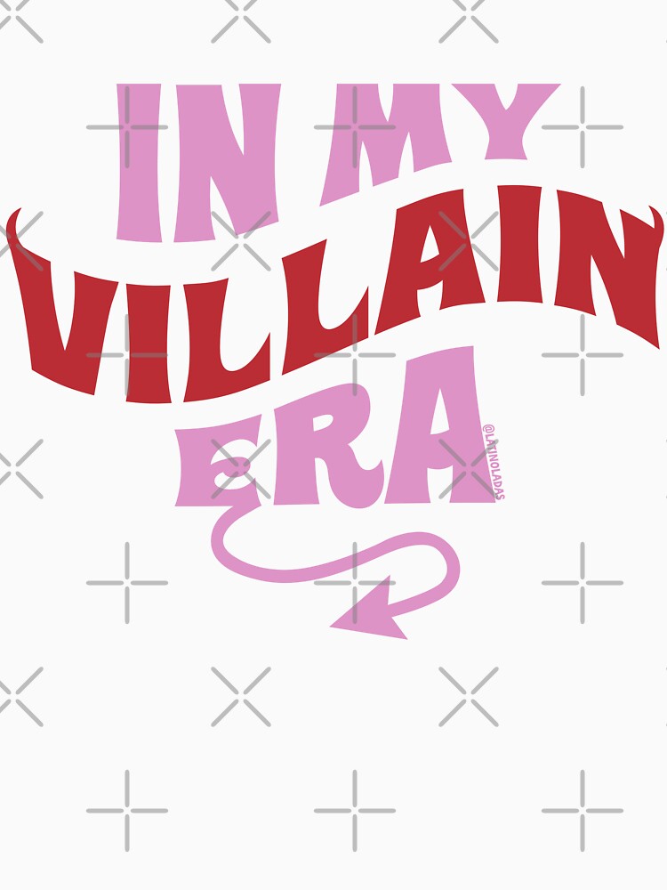 In My Villain Era / Bookish Hot Pink Red Sassy Devil Horns and Tail Girlie Reader Aesthetic for Smut Kindle Lovers Tbr by Latinoladas