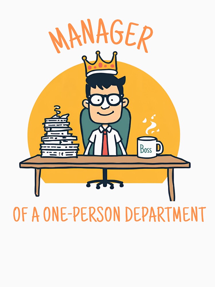 Manager of a One-Person Department – Funny Office Humor Shirt by GigaFactory