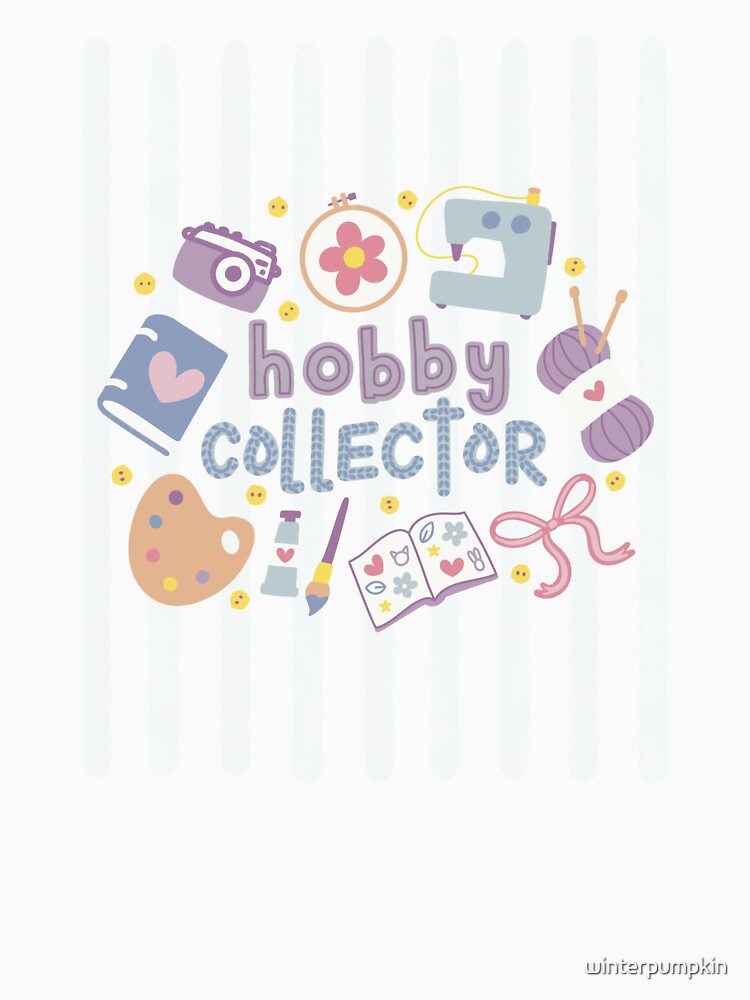 Hobby Collector Cute Funny for Crafts Lover Watercolour Stripes by winterpumpkin