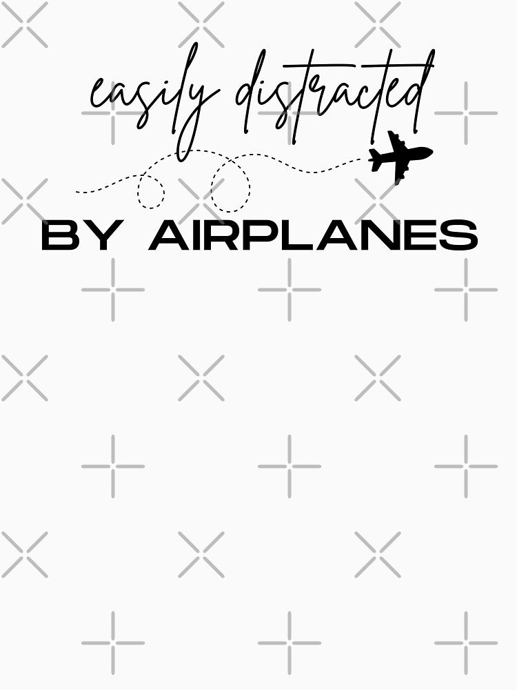 easily distracted by airplanes retro pilot flight attendant cabin crew flight crew aviation lover by AviationArtists