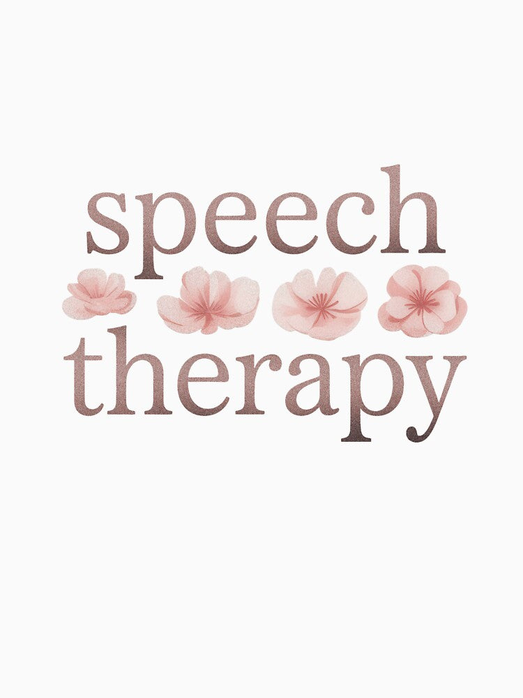 Speech language therapy pathologist floral speech by PietrzakDesign