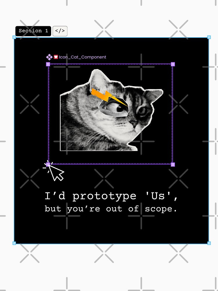 UX Design Joke - Prototype Us Out of Scope Cat . Designer's life. by Artio-ArtShop
