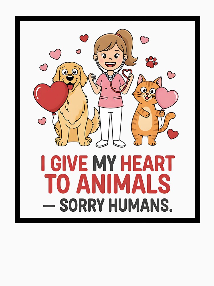 Funny Veterinary Technician Valentine Shirt – Animal Lover Gift by Muzgle