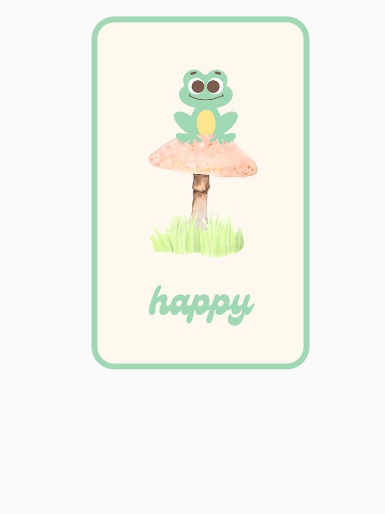 Cute Frog on Mushroom Nature Design – Happy Frog Outdoor by Sunny Nest