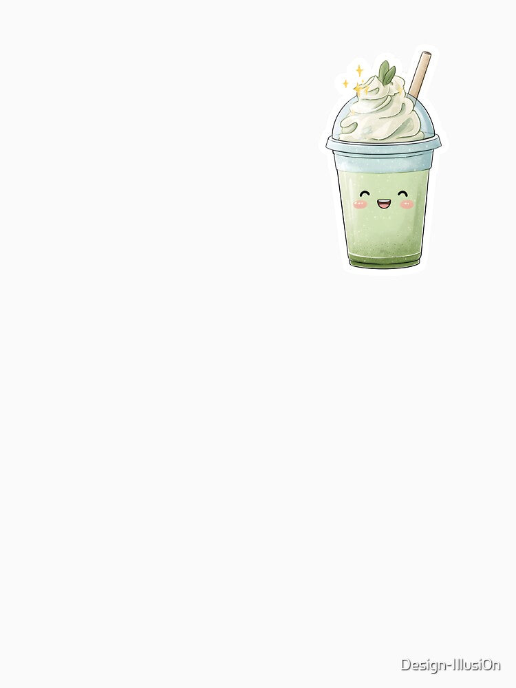 Cute Matcha Latte Cup by Design-Illusi0n