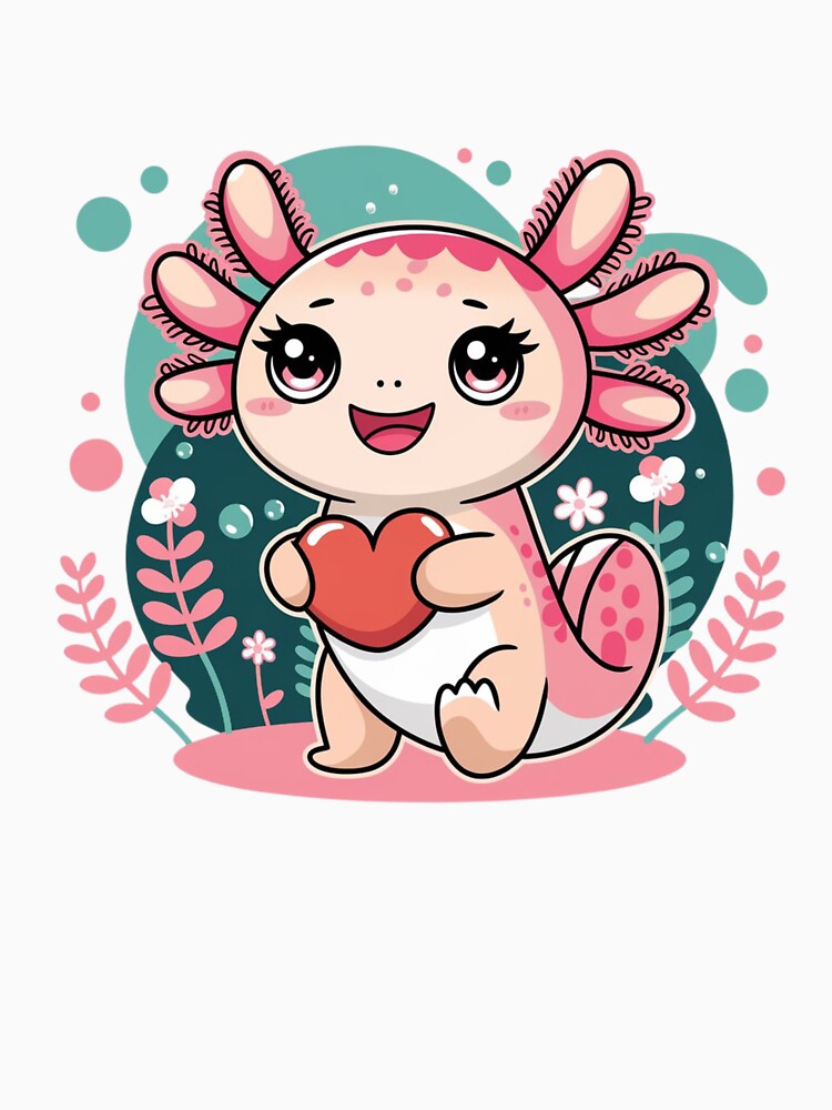 Cute Axolotl Love Art – Perfect Valentine’s Day Decor by JRsmail