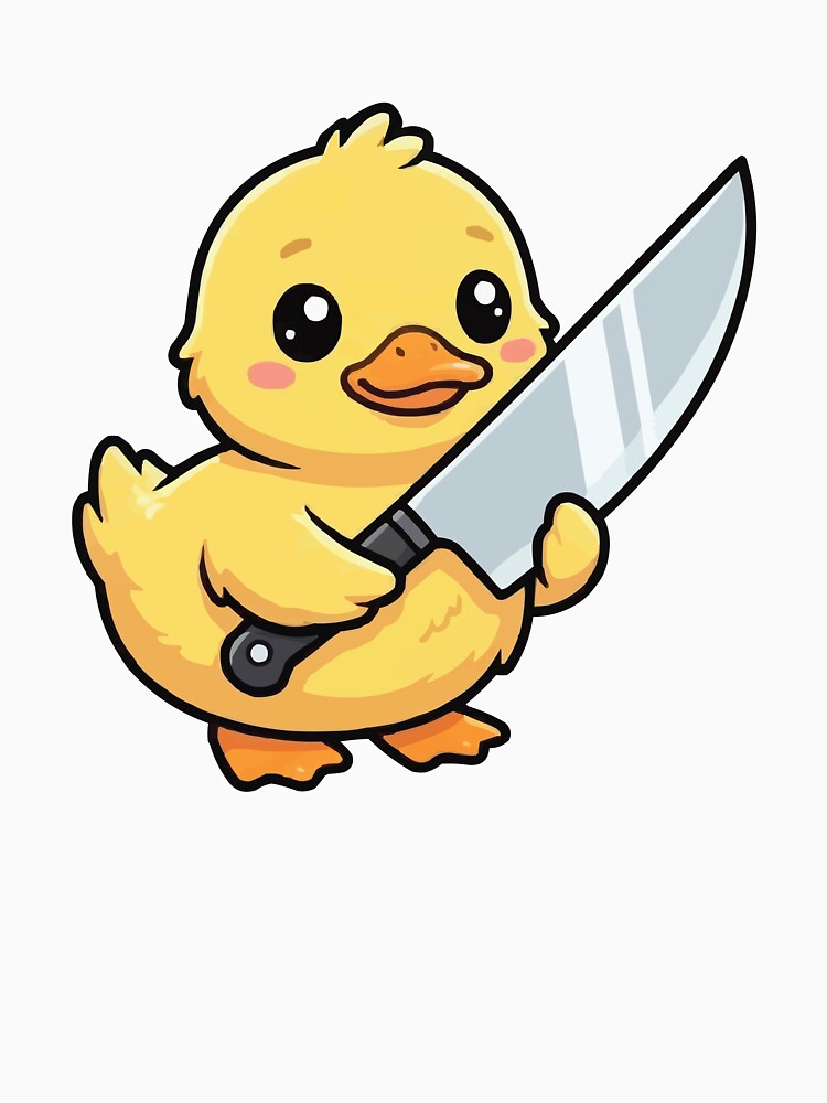Cute But Deadly Duckling - Baby Duck Holding Knife Meme by Petzzz