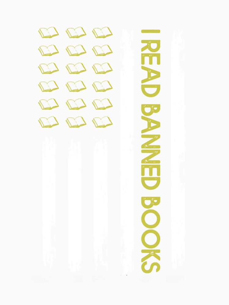 I Read Banned Books Retro USA Flag Reading Librarian Reader by fostebris