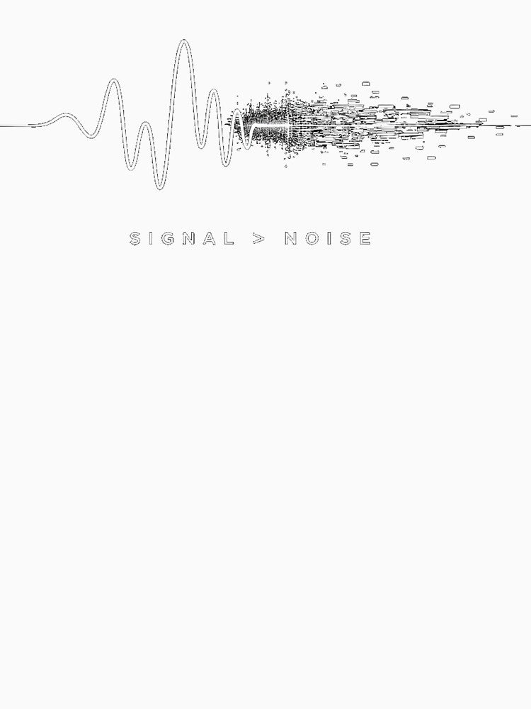 SIGNAL > NOISE – Minimal Techno Statement Tee by Beats & Barks