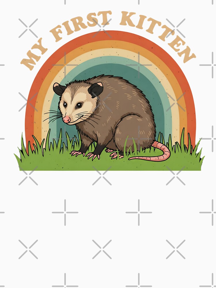 My First Kitten - Retro Opossum by svarupa