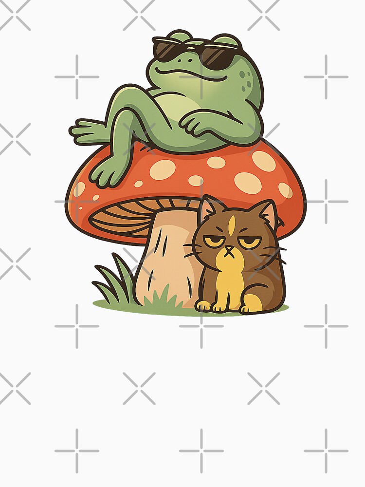 Chill Frog on Mushroom by Miximondo