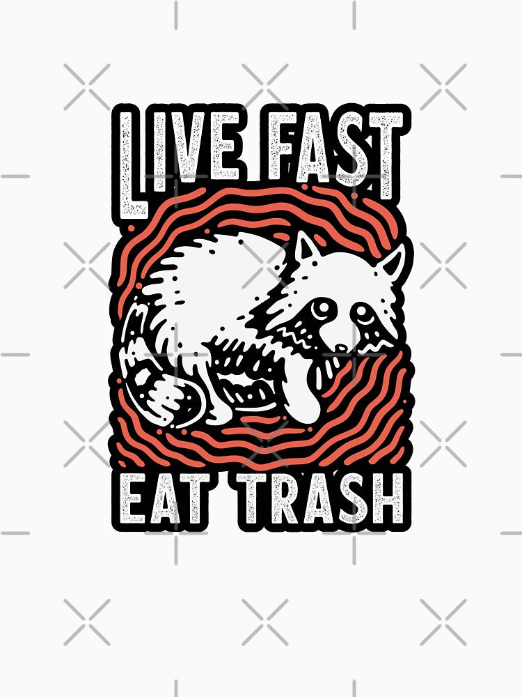 Live Fast Eat Trash  - Racoon opossum by Mindy Bubble