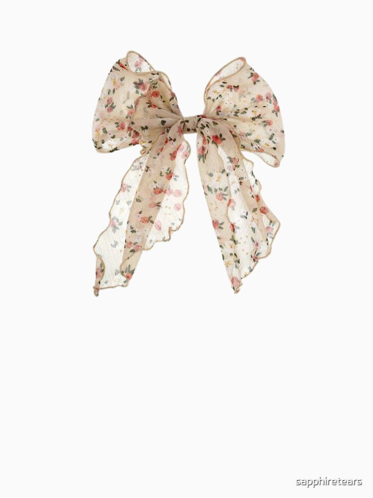 Balletcore Coquette Floral Bow by sapphiretears