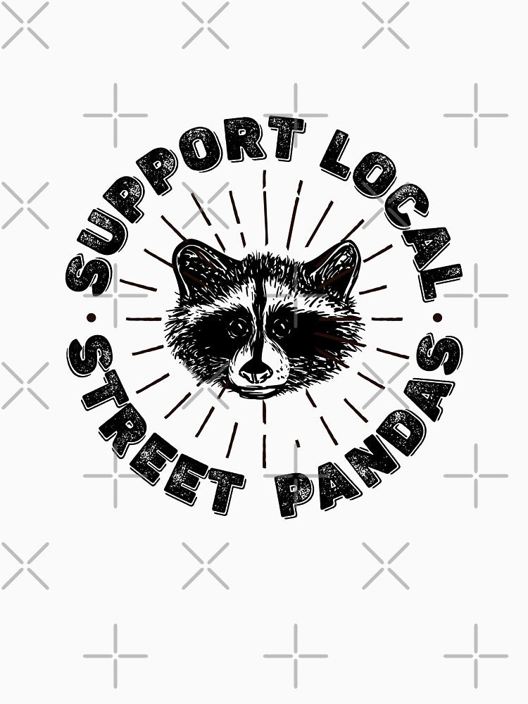 support local street pandas - Racoon opossum by Mindy Bubble