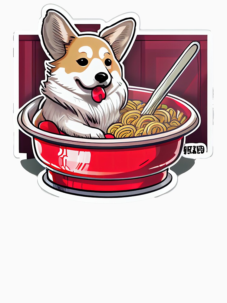 corgi enjoy japanese noodle soup by Aliveforfun