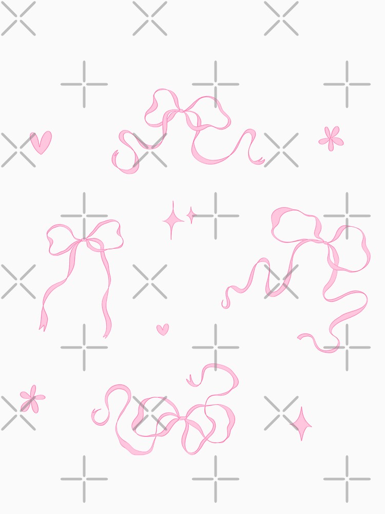 cute pink bows w black background by delicate-pov