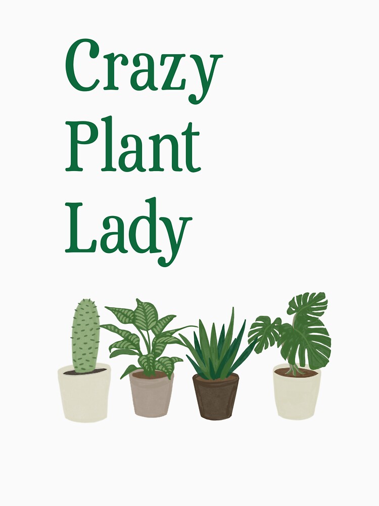 Crazy Plant lady art by palmandpaper