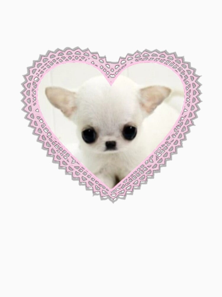 Coquette cute dog in a heart by Pixiedrop